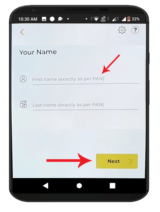 Name On PAN Card CreditBee App